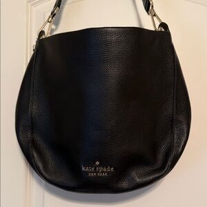 Kate Spade Black Leather Hobo Bag